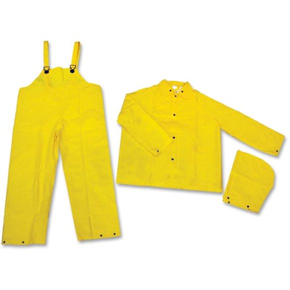Combinaison de Pluie en Polyester Jaune, 3 Pcs - Extra Large