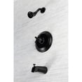 thumbnail image 3 of Kingston Brass KB3630AX Restoration Single-Handle Pressure Balanced Tub and Shower Faucet, Matte Black, 3 of 7