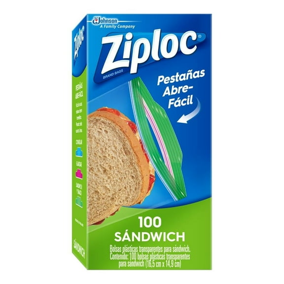 Bolsas Reutilizables Ziploc Para Sándwich 1 Paquete con 100 Bolsas