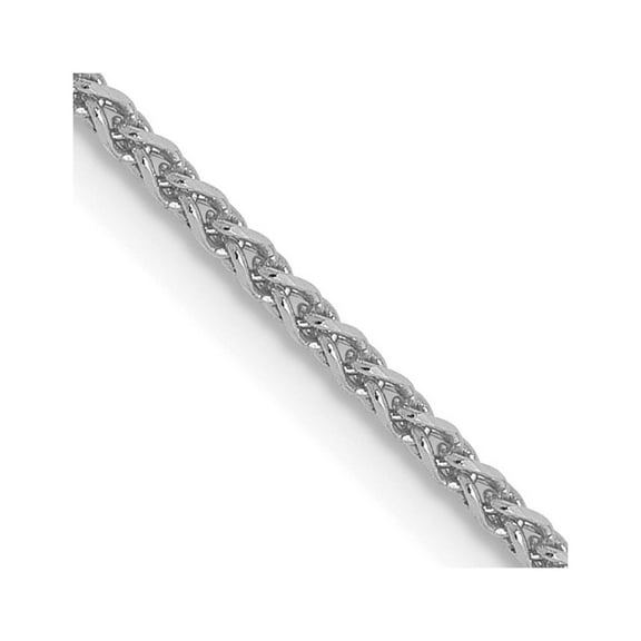 Auriga Fine Jewelry 14K White Gold 1.2mm Spiga Chain Necklace 16 inch for Women