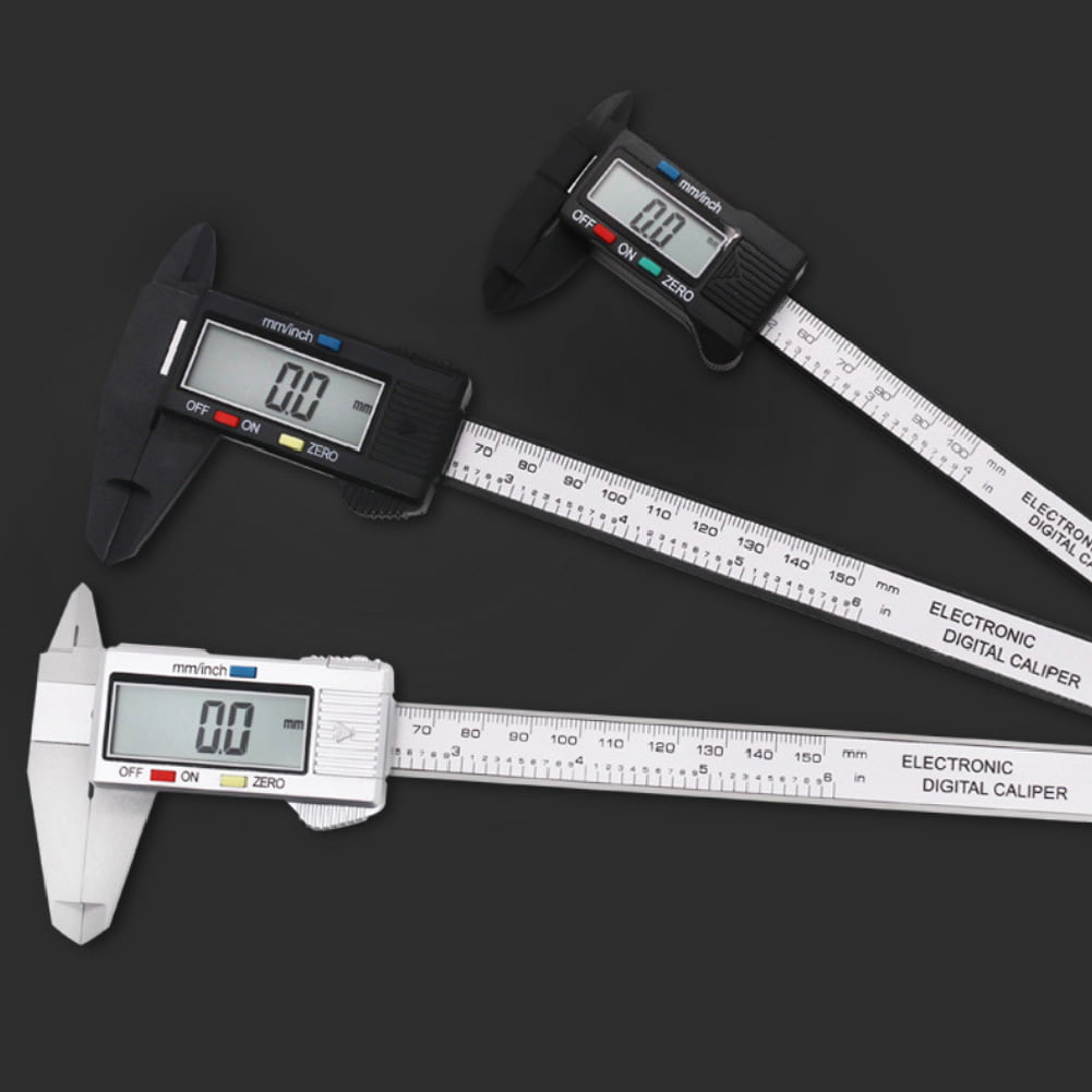 150mm Sliding Vernier Caliper Plastic Measure Ruler Gauge Dual Scale L-WU 
