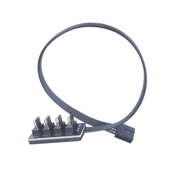 4 Pin PWM Fan Hub Splitter Power Supply Cable 1 to 4/5 Way PC CPU Cooling Case Extension Cable for Computer Case 4Pin