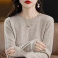 thumbnail image 5 of TYGHBN Women Casual Solid Color Bottoming Shirt Slim High Collar Knitted Long Sleeved Top Mens Thermal Wear Thermal Long Sleeves for Women Men's Thermals for Cold Weather Thermal plus Size for Women, 5 of 6