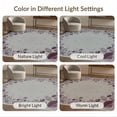 thumbnail image 7 of ODIKA 4'x6' Washable Area Rug Purple Bug Ornamental Symmetrical Vine Boho Poppy Deep Eggplant for Dorm Room, Small Living Stain Resistant Low Profile, Easy Care, 7 of 7