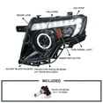 thumbnail image 4 of Spec-D Tuning Glossy Black Housing Projector Smoke Lens Headlights W/ Halo Rim + LED Compatible with 2007-2010 Ford Edge Left + Right Pair Headlamps Assembly, 4 of 6