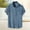 Blue, variant on Fourth of July Oversized Shirt Men Men's Summer Casual Style Short Sleeve Lapel with Pockets Solid Color Shirt Late July Mens 3Xl Pocket Shirts Big and Tall L