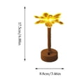 thumbnail image 3 of Lámpara de mesa LED con luz nocturna amarilla cálida, decoración compacta para dormitorio, diseño de plástico eficiente en energía, 17.5x8 cm, 3 of 7