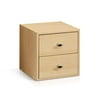 Closits 2-Drawer Stackable Storage Cube, Cassava Maple