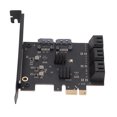 thumbnail image 3 of Accesorios de computadora, tarjeta adaptadora Tarjeta adaptadora múltiple de 6 Gbps Tarjeta adaptadora de disco duro multipuerto Calidad inigualable, 3 of 12