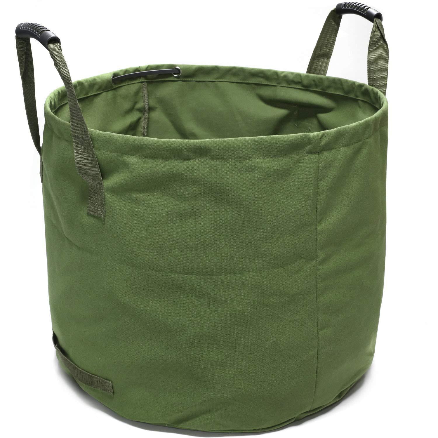 GearTaker Bulk Bags Canvas Garden Waste Bags Reusable and Collapsible
