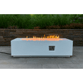 thumbnail image 3 of Outdoor Propane Fire Pit Table 60 Inch Rectangle Concrete Design with Auto Ignition 60000 BTU Waterproof Cover and Lava Rocks for Patio Garden, 3 of 9
