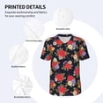 thumbnail image 3 of KLL Red Rose Flower for Men's Baseball Shirts,Short Sleeve Casual Shirts Button Down Shirt for Men Beach Summer Wedding Shirt-XX-Large, 3 of 7