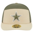 thumbnail image 2 of Men's New Era Light Beige/Olive Dallas Cowboys 2-Tone Color Pack Split Panel 59FIFTY Fitted Hat, 2 of 5