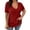 Red, variant on Noric Women Plus Size Ribbed T-Shirt V Neck Short Sleeve Fitted Pullover Tee Stretchy Soft Casual Summer Basic Top