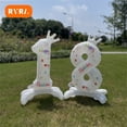 thumbnail image 2 of 32 Inches Standing Crown Number Balloons Wedding Party Birthday Decoration Foil Balloon Baby Shower Decorations Digital Balloon, 2 of 5