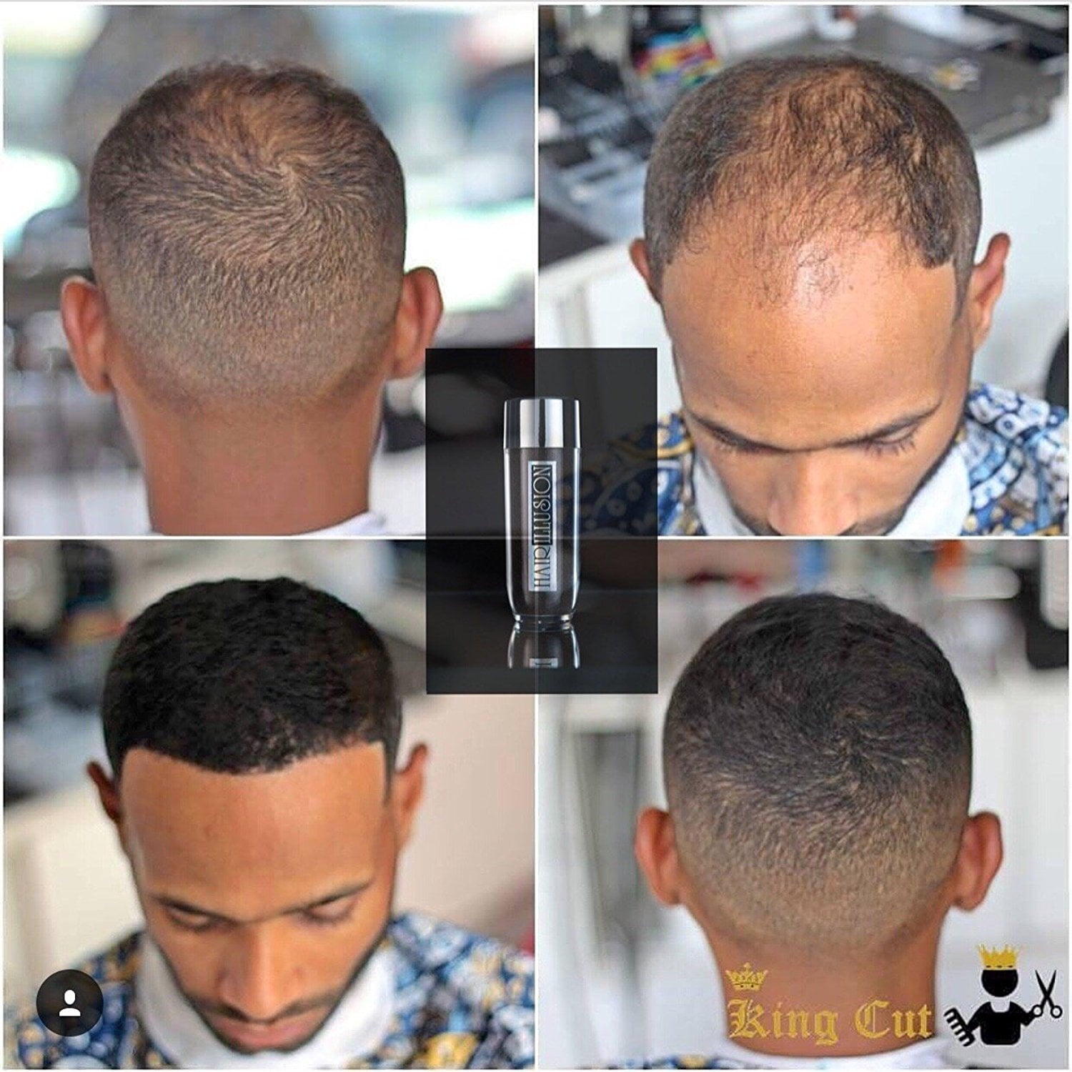 HAIR ILLUSION - 100% Real Human Hair Fibers - Not Synthetic - For Men & Women, Premium Hair Building Formulation, Black - 18g