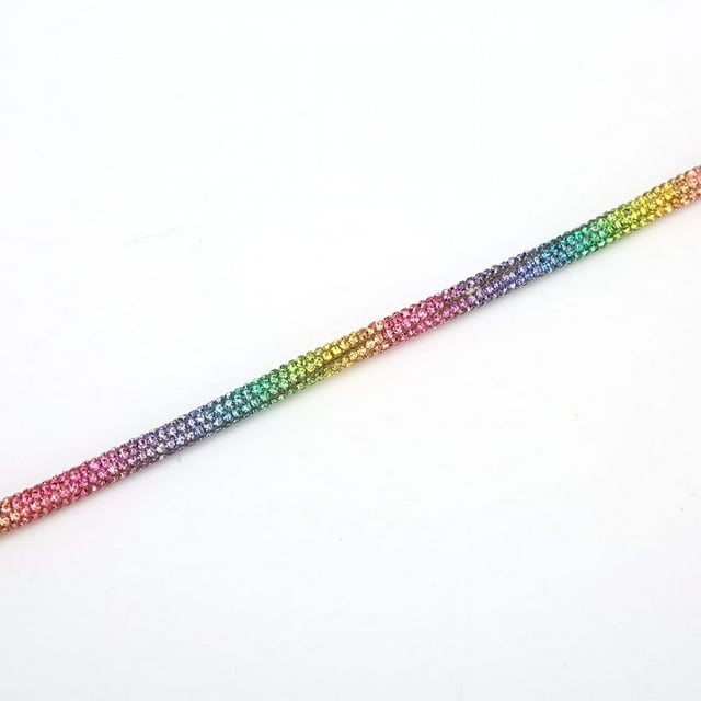 Filfeel Rhinestones Tube Rope, Rhinestones Chain Convenient For Dresses For Necklaces For Clothing Accessories For Shoes For Wedding Dresses