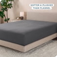 thumbnail image 3 of Bare Home Sábana Ajustable de Vellón Acogedor Sábana de Vellón Polar Extra Suave Sábana de Bolsillo Profundo Queen Gris, 3 of 5