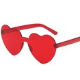 thumbnail image 1 of 2022 Trendy Peach Heart Love Gafas de sol sin marco para hombres y mujeres One Dazzling Jelly Color Gafas de sol originales ShuxiuWang 9024715082282, 1 of 1