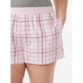 thumbnail image 4 of Joyspun Women's Woven Print Boxer Sleep Shorts, Sizes S to 3X, 4 of 5