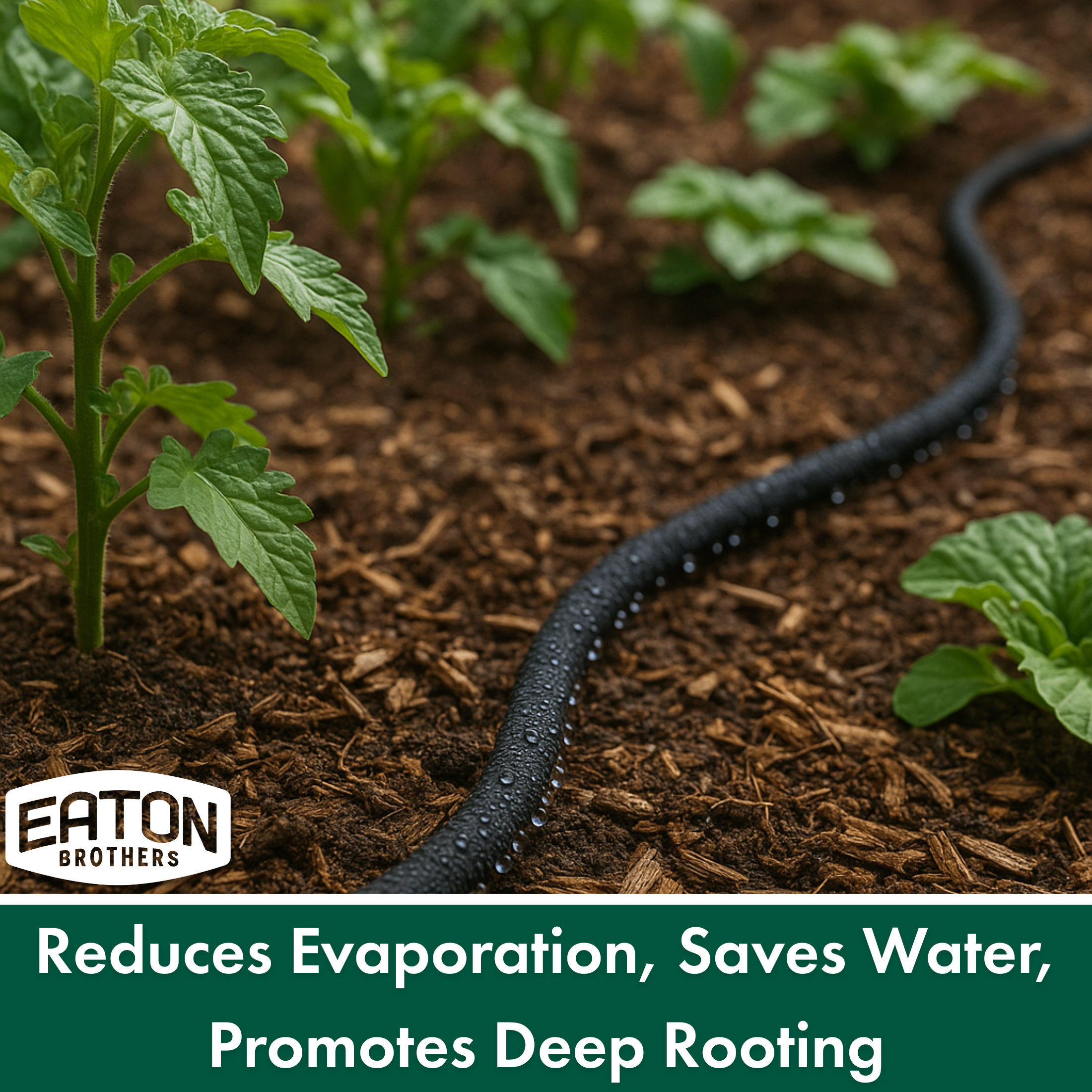 Eaton Brothers Bulk Soaker Hose, 250 ft, 1/4" Inner Diameter, No-End Flexible Drip Watering Line for Gardens and Raised Beds