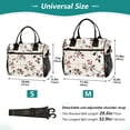 thumbnail image 4 of FORMRS Insulated Lunch Bag for Work School Unisex Large Capacity Cooler with Shoulder Strap, Floral Plaid, 4 of 6