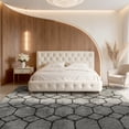 thumbnail image 3 of UNTIMATY 8ft x 10ft Area Rug, Soft Fluffy Area Rugs for Living Room Rug Bedroom Rug Geometric Carpet, Gray and Black, 3 of 15