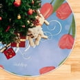 thumbnail image 5 of FMSHPON Mother's Day Beautiful Spring Tulips Flowers Xmas Christmas Tree Skirt Stand Mat for Holiday Party Decoration Indoor Outdoor 36 inches, 5 of 6