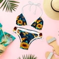 thumbnail image 6 of Starry Sky Sunflower Butterfly Swim Wear Detachable Sponge Adjustable Strap Bikini Set Two-Pack for Multiple Scenes, 6 of 6