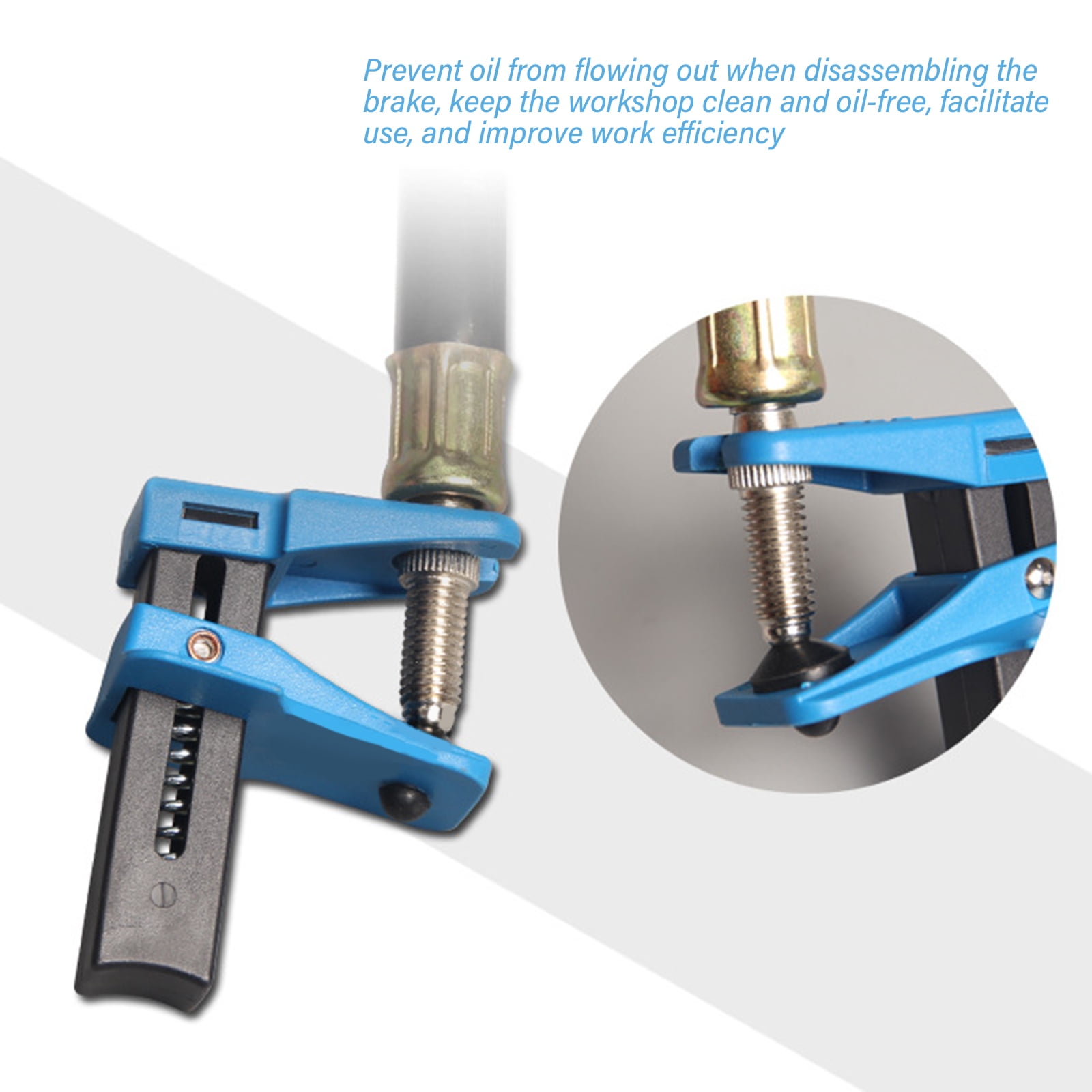 FEAMOS Auto Steel Line Quick Fluid Stopper Set for Oil Rails Hose,HVAC Line, Brake Line,Automotive Accessories