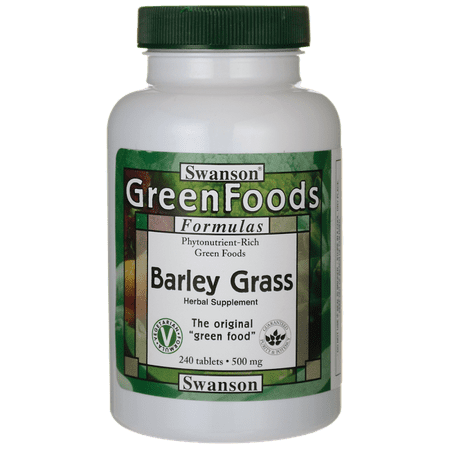 Swanson Barley Grass 500 mg 240 Tabs (Best Barley Grass Supplement)