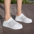 thumbnail image 6 of VeFlora Couples On Mesh Sneakers, Breathable Knit Casual Walking Shoes, Lightweight Thick Sole Platform Loafers for Men Women, Everyday Summer Comfort Shoes(White/39), 6 of 7
