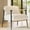 White, variant on QinaQin Modern Lounge Chair – a Comfortable Teddy Bear Plush Armchair with a Metal Frame, Wooden Armrests, and Soft Cushions, Perfect for Reading In Bedroom and Living Room