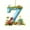 Z, variant on Christmas Dinosaur Ornaments 26 Letter Cartoon Pendant, Acrylic Dino Figures Hanging Gift for Christmas Tree, Funny Dinosaur Decor for Kids, Christmas Dinosaur Cartoon Pendant Decor