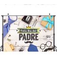 thumbnail image 2 of Father's Day Photography Feliz Día Del Padre Backdrop Happy Father's Day I Iove Dad Decoration Backdrop Best Dad Party Decor Tie Tools Gifts Banner Backdrops for Photography, 2 of 4