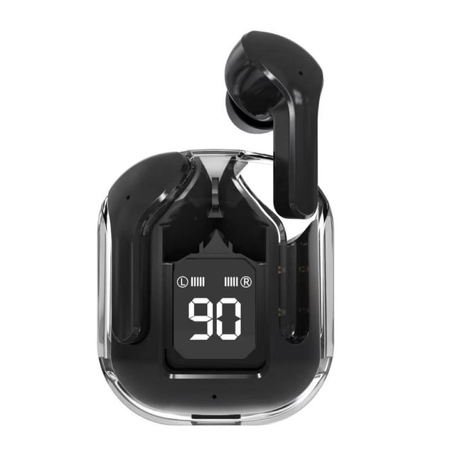 Auriculares Inalámbricos Bluetooth Transparentes Digitales TWS Estéreo Bilaterales Con Anillo De Cobre