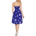 thumbnail image 3 of HAPPY BAY Women's Beach Summer Costumes Evening Party Strapless Caribbean Pirate Mini Smocked Dress Flowy Elastic Tube Top Dresses for Women One Size Clip Art Skull, Royal Blue, 3 of 4