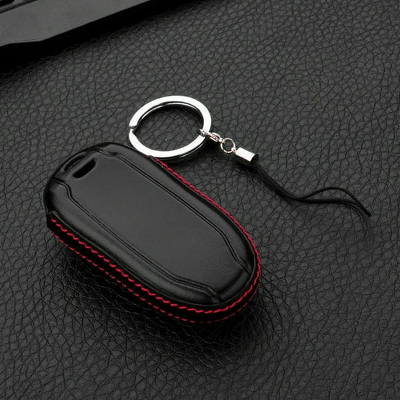 1Pc Fit For Tesla Models S/X Fob Cover Leather Key Pocket Case Cover Holder Key Sheel Keycase Replacement Auto Part For Tesla Model S Mingyiq