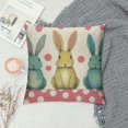 thumbnail image 2 of PRATYUS  Easter Pillow Cover Watercolor Bunny Decorative Pillow Case Holiday Party Decorations for Home Sofa Couch 18x18in, 2 of 5