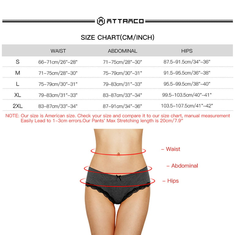 Women Underwear Size chart