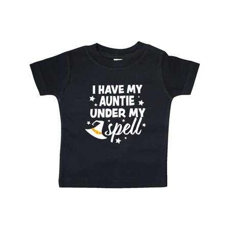

Inktastic I Have My Auntie Under My Spell with Cute Witch Hat Gift Baby Boy or Baby Girl T-Shirt