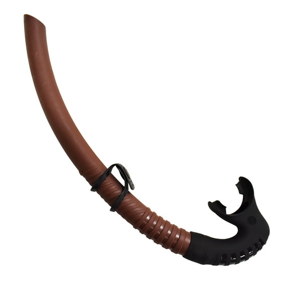 Palantic Brown Spearfishing Free Dive Low Volume Flexible Snorkel