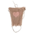 thumbnail image 4 of Banderines de arpillera con forma de corazón rústico y elegante, decoración colgante para bodas y baby showers., 4 of 9