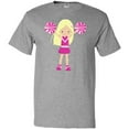 thumbnail image 3 of Inktastic Cheerleaders, Girl With Blonde Hair, Pink Uniform T-Shirt, 3 of 5