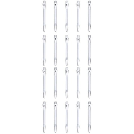 Set of 2 Long Stems Metal Steel Tip Darts Silver