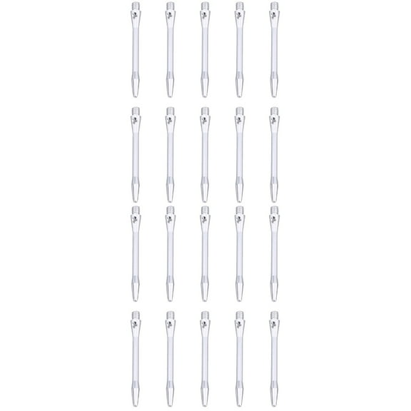 Set of 2 Long Stems Metal Steel Tip Darts Silver