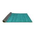 thumbnail image 2 of Ahgly Company Indoor Rectangle Abstract Turquoise Blue Contemporary Area Rugs, 5' x 7', 2 of 4
