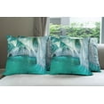 thumbnail image 6 of Ambesonne Nature Throw Pillow Cover 4 Pack, Marble Caves Lake, 16", Turquoise Grey, 6 of 7