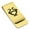 Gold, variant on Stainless Steel Taurus Zodiac Sign (Bull) Classic Slim Money Clip Credit Card Holder
