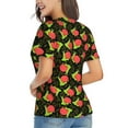 thumbnail image 3 of Vsdgher Cartoon Snail Women Shirts V Neck Short Sleeve Tops T-Shirt Basic Tees, S to 3XL3X-Large, 3 of 5